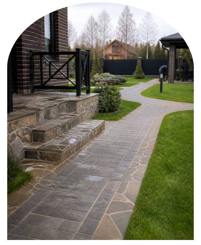 Дорожки вокруг дома в Касимах по цене от 3262 р. | Метпроект-Ксм